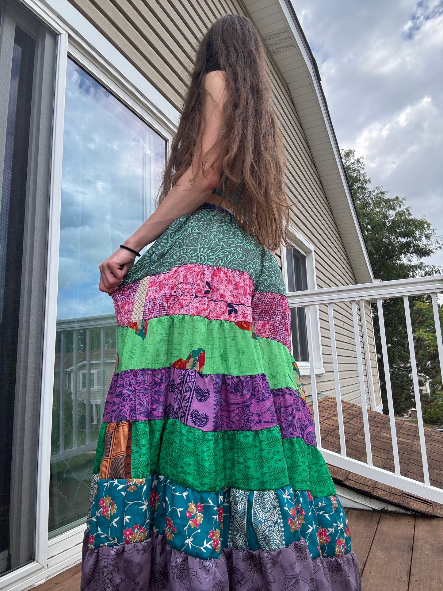 SWIRLY FUNKY WIDE LEG BOHO PANTS