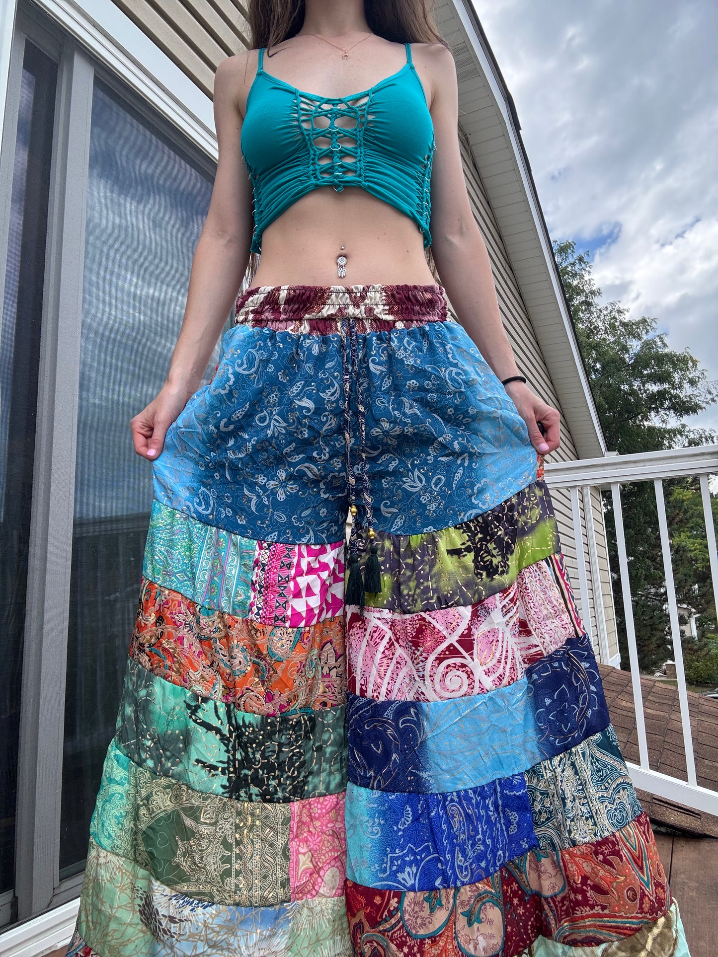 FUNKY WIDE LEG BOHO PANTS