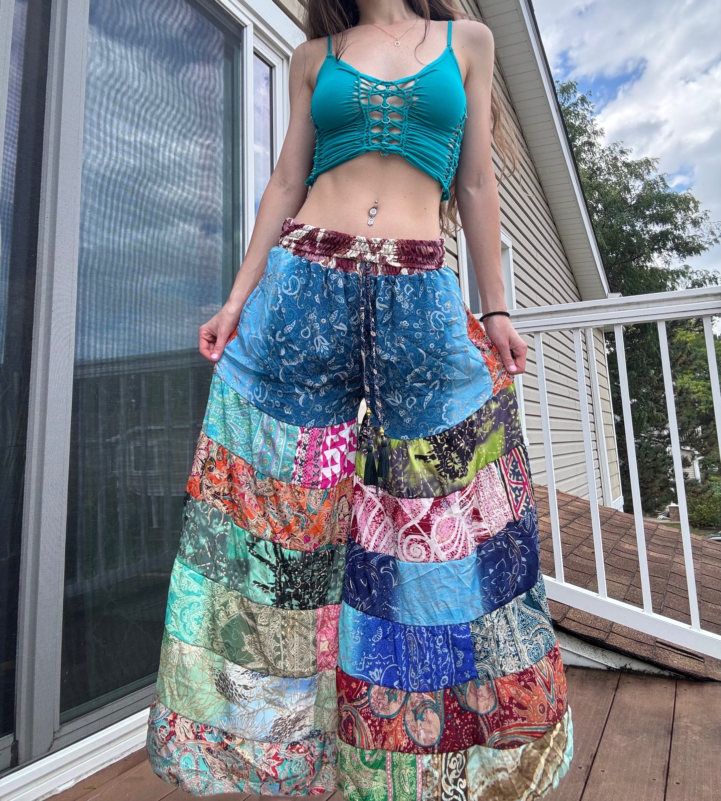 FUNKY WIDE LEG BOHO PANTS