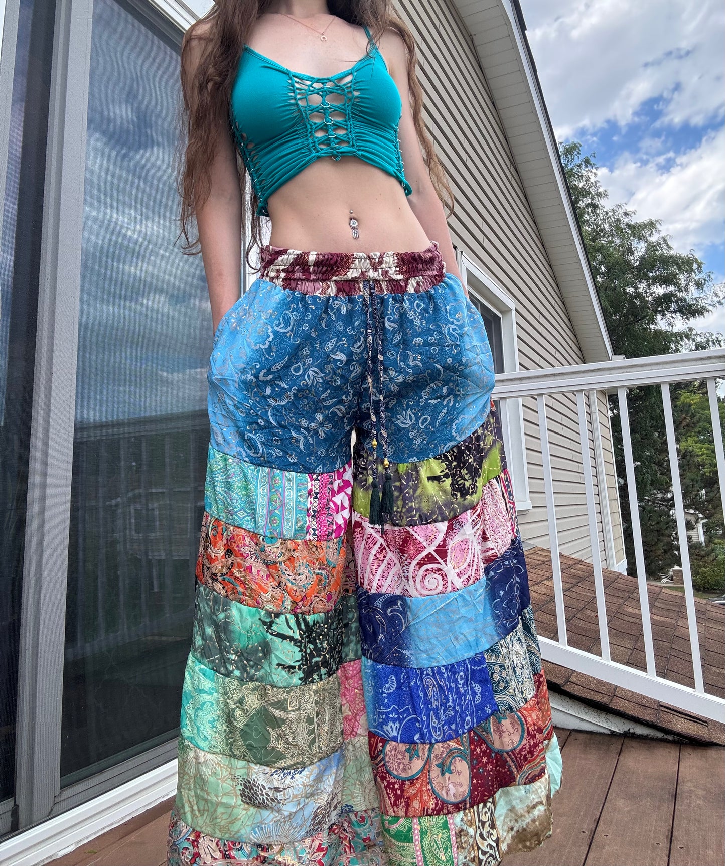 FUNKY WIDE LEG BOHO PANTS