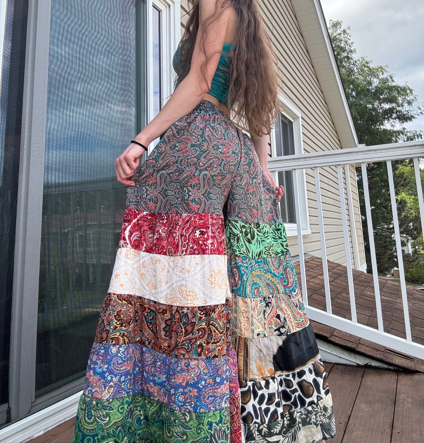 PAISLEY FUNKY WIDE LEG BOHO PANTS