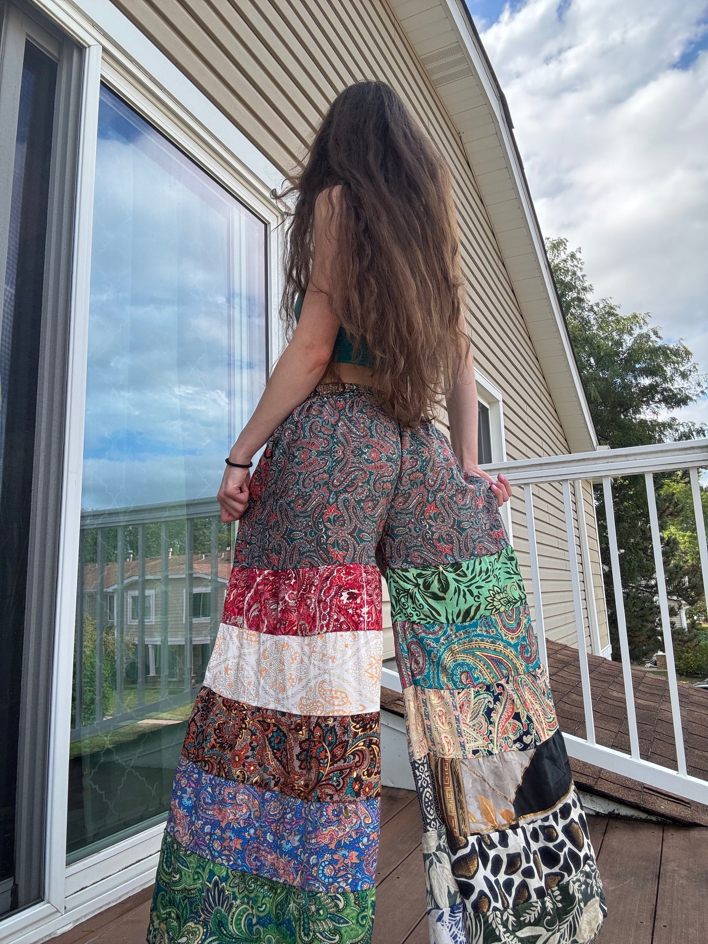 PAISLEY FUNKY WIDE LEG BOHO PANTS