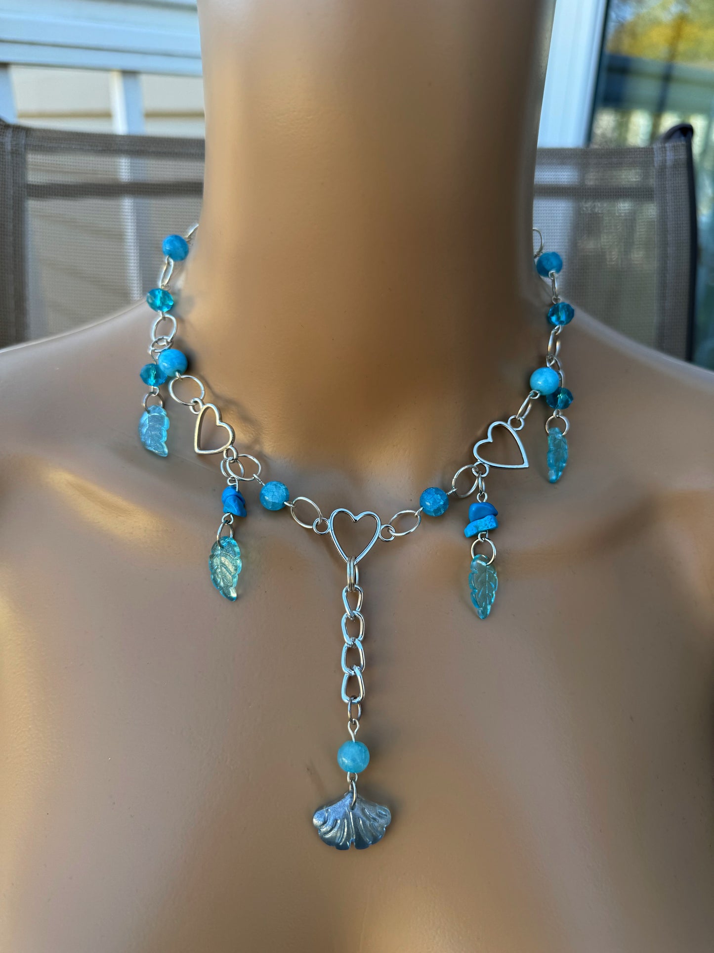 BLUE HEART NECKLACE