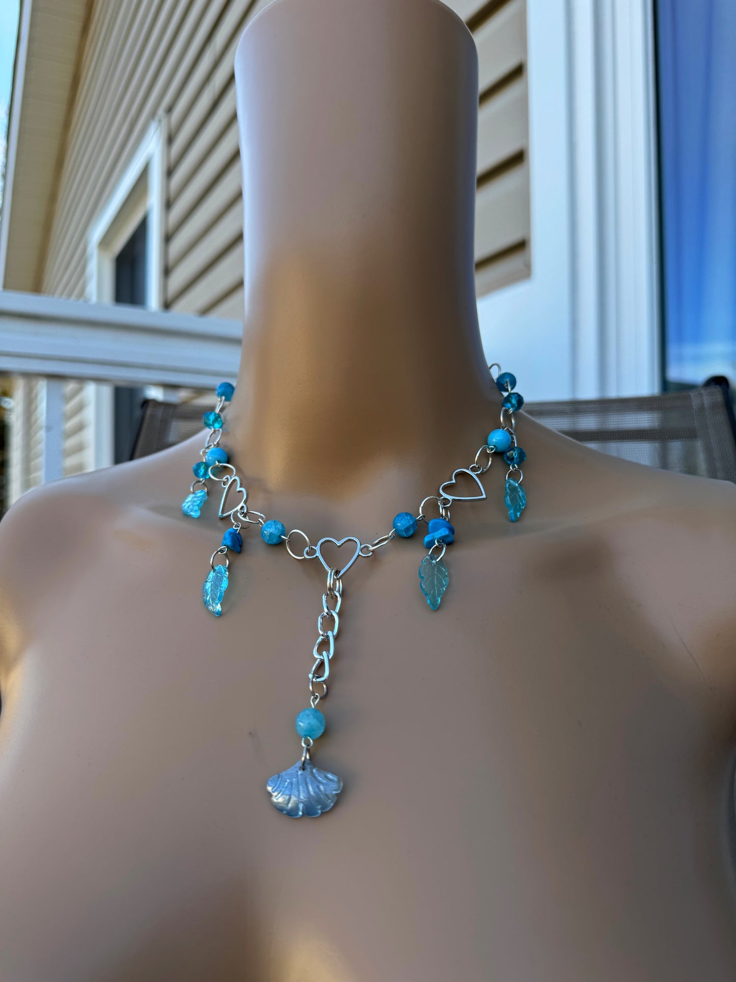 BLUE HEART NECKLACE