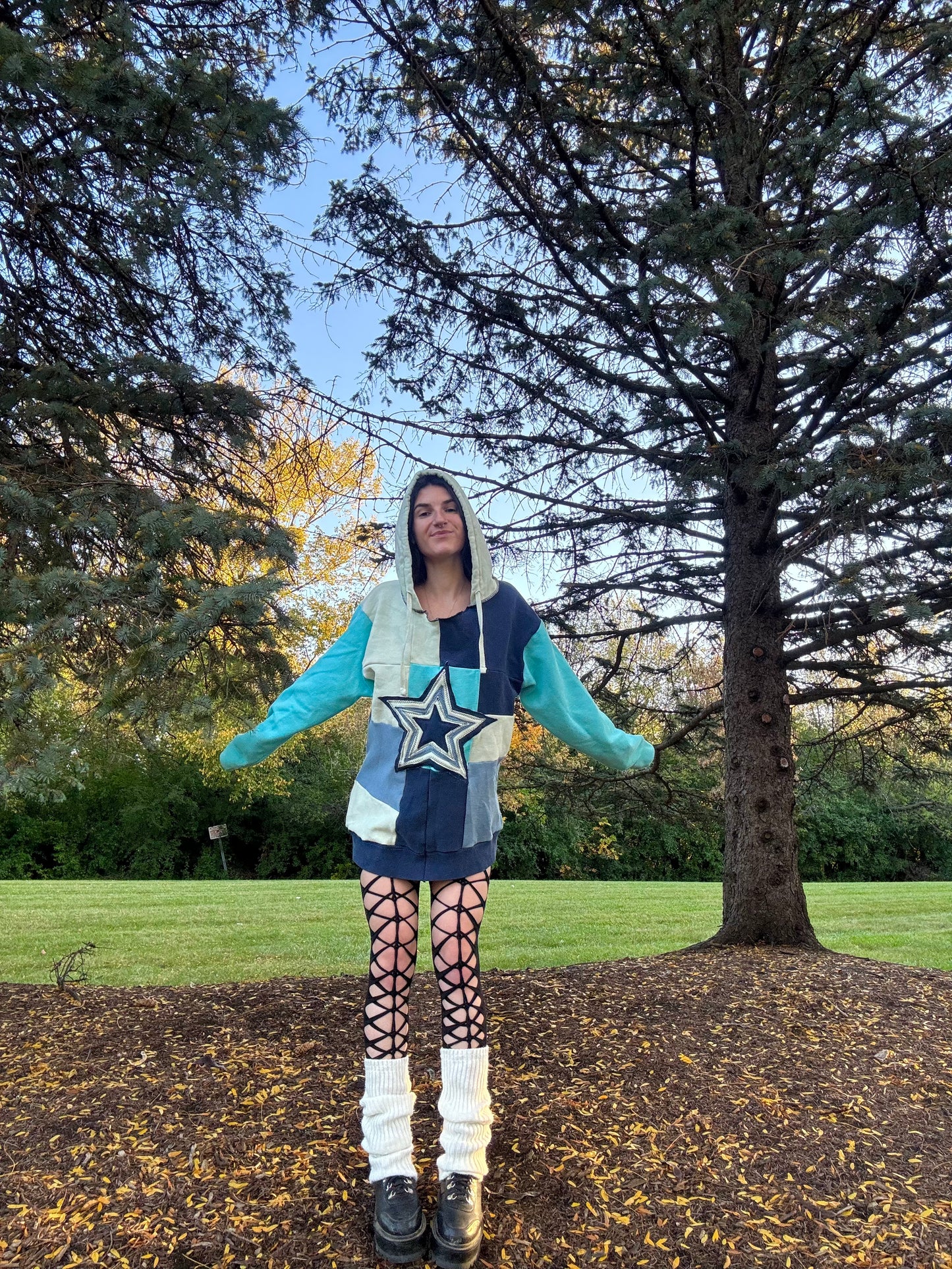 OCEAN TIDES PATCHWORK HOODIE