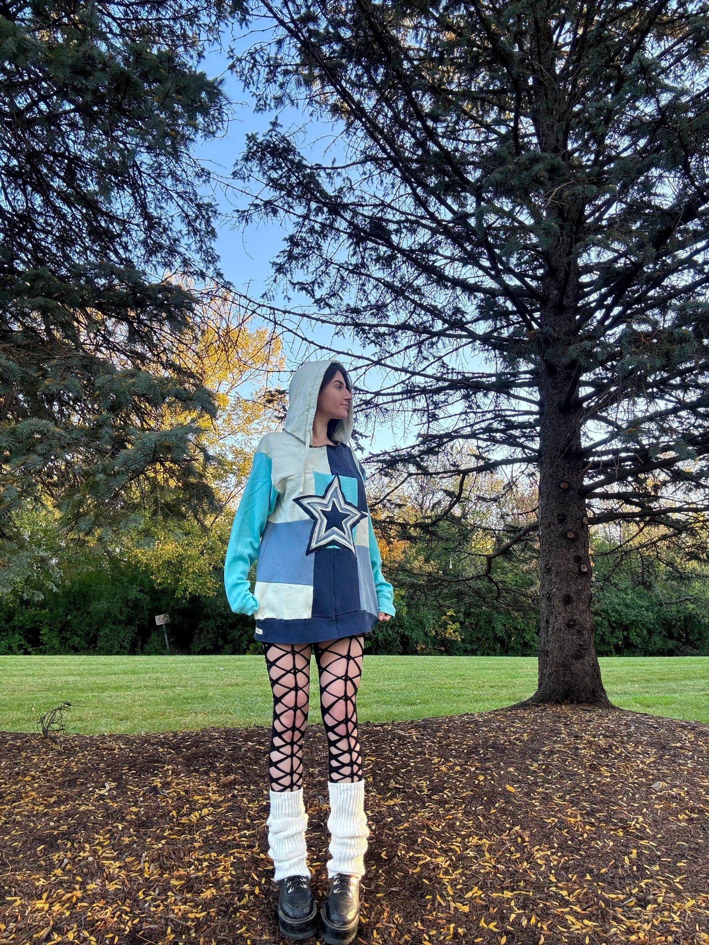 OCEAN TIDES PATCHWORK HOODIE