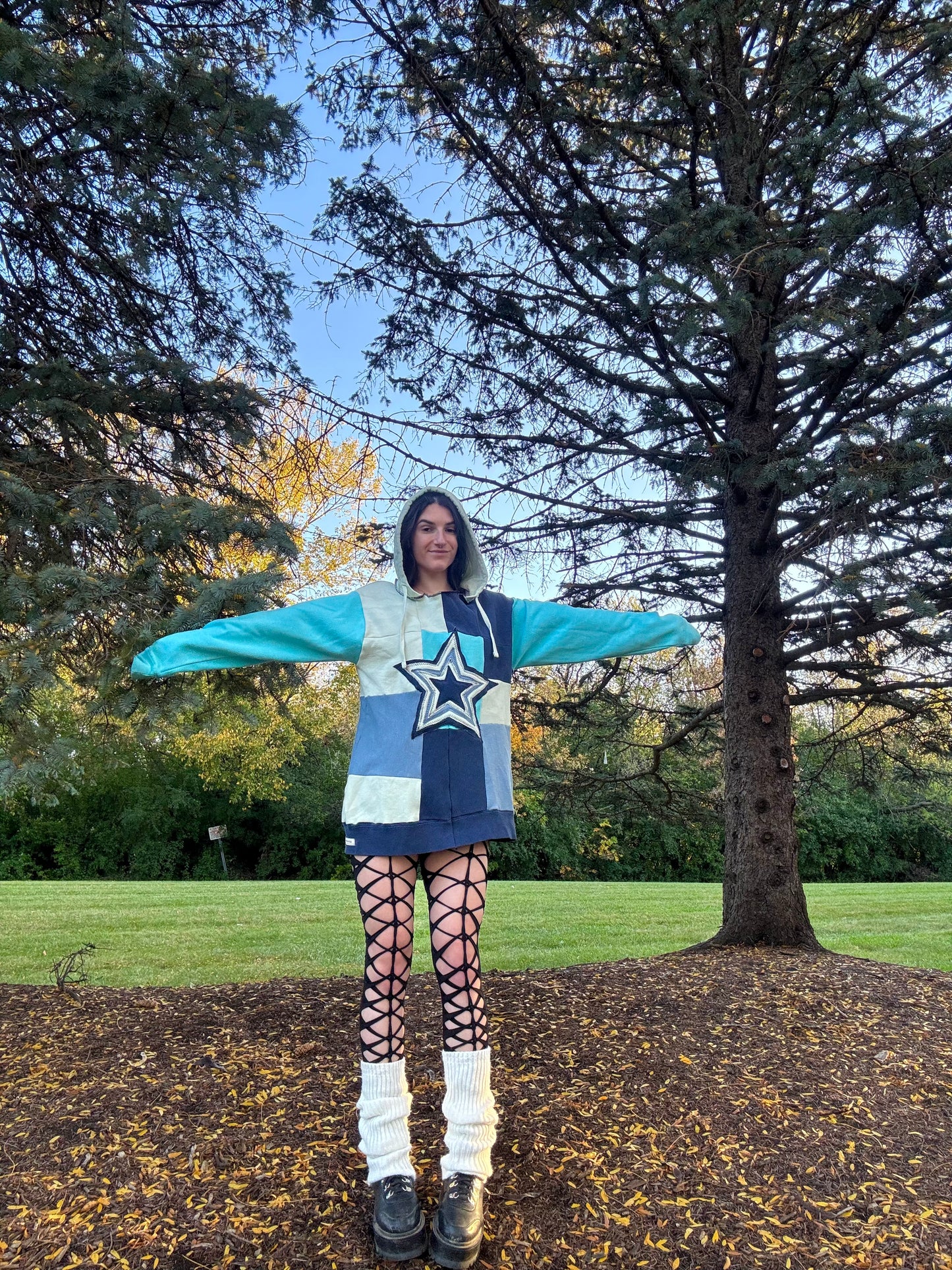 OCEAN TIDES PATCHWORK HOODIE